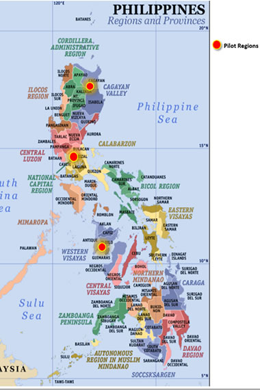 Locations in the Philippines with printing stations implemented